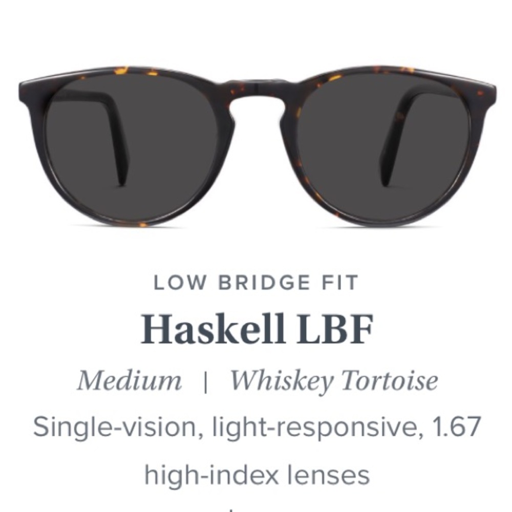 WARBY PARKER - “Haskell” Transition Unisex Eyeglass Frames